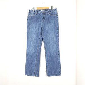 Liz Claiborne Denim Blue Jeans Stretch Straight Leg Classic Casual Womens 8